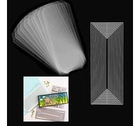 23Pcs/Set Flat Shaker Covers with Cutting Dies for Slimline Flat Shaker Covers Cards Making Plastic Transparent Shaker Creator Acetate Sheets Arts Crafts Projects DIYScrapbooking Supplies Handmade