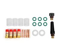 23pcs TIG Gas Lens Collet Body Back Cap Glass Cup 10# TIG Welding Torch Accessories for WP-17/18/26