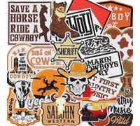23PCS Western Iron On Patches, Cowboy Embroidered Patches for Hats Jackets Backpacks Clothing (Cowboy)