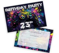 23rd Birthday Party Invitations Women and Men, Video Gamer Gaming 20 Pack