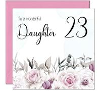 23rd Daughter Birthday Card for Daughter Floral Elegant Birthday Card for 23 Year old twenty three, twenty third