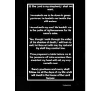 23rd Psalm Cover Notebook: 8 1/2 x 11 100 Lined Pages Cahier, Journal, Diary