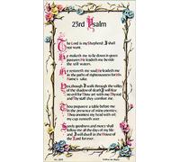 23rd Psalm Verse Prayer Card in Plastic Wallet 3 1/4" x 5" EL
