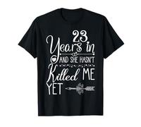 23rd Wedding Anniversary for Him Couple 23 Years of Marriage T-Shirt