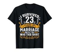23rd Wedding Anniversary shirt Couples Husband Wife 23 Years T-Shirt