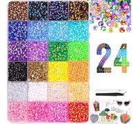 24,000 Pcs Bedazzling Kit, 24 Colors High Precision Rhinestones, Each 8 Cut Surfaces for Extra Sparkle, 3mm Gems with Flat Back, Bedazzler Kit with Tweezers & Pickup Pen for DIY Crafts Clothes Shoes
