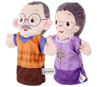 (24.00X20.00X5.00CM, Assorted Color2) 2Pcs Hand Puppet Figures Story Doll Figures Hand Puppets Realistic Puppet Figures for Kids