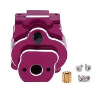 24:1 Complete Transmission Gearbox CNC Aluminum Alloy Upgrade Part for Ascent 18 1/18 RC Crawler Car Enhanced Climbing Power Smooth Operation (Purple)