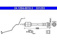 Flexible brake hose 24.1294-0010.3 ATE for FORD MONDEO IV Turnier MONDEO IV