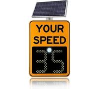 24''/20''X27''/24''X35'' Radar Feedback Sign, LED Radar Adjustable Speed Limit Sign, Road Warning Your Speed LED Display with Accessories, Traffic Feedback Warning Board 60×90cm/24×35in-Orange