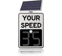 24''/20''X27''/24''X35'' Radar Feedback Sign, LED Radar Adjustable Speed Limit Sign, Road Warning Your Speed LED Display with Accessories, Traffic Feedback Warning Board 50×70cm/20×27in-White