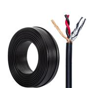 24/22/20/18/16/14 Gauge Solid Twisted Pair Shielded Wire 2-core Pure Copper 24 22 20 18 16 14 AWG PVC Sheathed Control Wire Signal Wire Connector Loom(15FT,18AWG-2C)