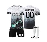24/25 Home/Away Football Jerseys, Football Kits for Kids Adult, Personalized DIY Football Strips with Name Number, Football Shirts Shorts Socks Set Football Fans Birthday Gifts for Boys UK A14