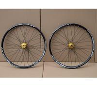 24'' 26'' 27.5'' 29'' MTB Wheelset, Disc Brake Quick Release Mountain Bikes Front Rear Rims Bearing Hubs 8 9 10 Speed, 32H(Gold,27.5inch)