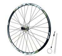 24/26/27.5/29in Mountain Bikes Rear Wheel Quick Release 10x135mm Disc Brake 32H Rear Hub For 8/9/10/11/12 Speed Cassette(Color-green,24in)