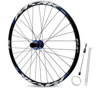 24/26/27.5/29in Mountain Bikes Rear Wheel Quick Release 10x135mm Disc Brake 32H Rear Hub For 8/9/10/11/12 Speed Cassette(Blue,24in)