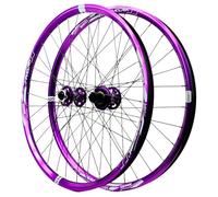 24/26/27.5/29inch Mountain Bike Wheelset Disc Brake Quick Release Bike Wheels Aluminum Alloy Double Wall Rim Bike Front And Rear Wheels For 8/9/10/11/12 Speed Cassette 32Holes(Purple,26in)