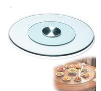 24" 27" 30" 33" 36" Tempered Glass Lazy Susan Turntable Round Tabletop Rotating Tray Kitchen Dining Table Serving Plate(85cm/33)