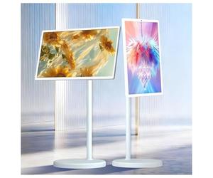 24"/27"/32" Portable Smart Tv On Wheels Remote Control Full Rotation Touch Screen Tv 1080p/4k Uhd Touch Screen Built-in 8mp/13mp Camera 5-8h Play Time(27in,4+64GB(1080P))