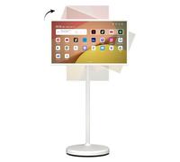 24/27/32" Portable TV On Wheels, 1080P Touch Screen Monitor, Android 12/13 Smart Tablet TV, 8MP/13MP Camera, 5-8H Battery, 360° Swivel Rolling Stand For Home Office Classroom(27in,8+128GB(1080P))