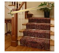24" 28" 32" 36" 40" 48" 50" Long Stair Rods for Carpet Runners - Anti-Shifting Brass Stair Runner Carpet Rug Rods with Round Finials Tubular Brackets for Restaurant Theaters Home(5pcs,32in(81cm))