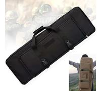 24" 28" 33" 35" 39" 43" 47" Double Rifle Case, Long Portable Tactical Shotgun Backpack, for Firearm Storage and Transportation, Perfect for Indoor/Outdoor Shooting(Black,33in/85cm)