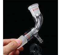 24/29 Glass 105 Bend Connector Tube Vacuum Distillation Take Off Adapter Borosilicate Glass Laboratory Chemical Equipment (Size : One Size)