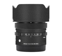 24 3.5 Anti-Scratch Camera Lens Sticker for Sigma 24mm F3.5 DG DN fit for Sony Mount Coat Wrap Protective Film Skin Cover(Leather Black)
