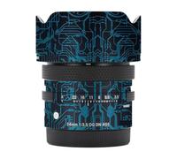 24 3.5 Anti-Scratch Camera Lens Sticker for Sigma 24mm F3.5 DG DN fit for Sony Mount Coat Wrap Protective Film Skin Cover(Circuit Blue)