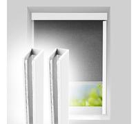 24/30 /36/42 /66/72 Inch Light Gap Blockers, Custom Length Light Blockers for Sides of Blinds, U Channel Aluminium Alloy Light Blocking Strips(White 2pcs,76in/193cm)