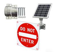 24/30'' Solar Do Not Enter Sign, Flashing LED Traffic Warning Light With Engineering Grade Reflective Film, Heavy Duty Aluminum Frame For Driveway, Factory & Private Property(24in)
