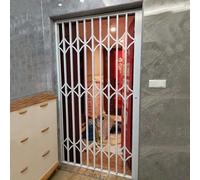 24 32 40 48 60 72 80 84in Lockable High Door Security Bars, White Retractable Gate Burglar Protection Grilles, Folding Window Rail for Hotels(W50xH210cm/20x84in)