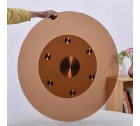 24/36/40in Transparent Tempered Glass Round Tabletop Rotating Serving Tray,Glass Lazy Su San Turntable for Dining Table with 6 Rotating Wheels,for Family Gatherings & Parties(Brown,70cm/27.5in)