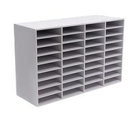 24/36 Compartments A4 Paper Document Holder File Organiser Storage Box Thickened Partition Data Moisture Proof And Rust Removable Compartment Design Conference Cabinet Filing Trays Letter (36 White)