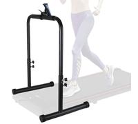 24.4 Inch Wide Adjustable Walking Pad Handle Bar with Phone Holder - Universal Fit, Stable & Non-Slip Handrail for Indoor Home Gym Workouts (30.7-39.37 Inch Height)