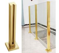 24-47 Inch D S Railing Post Brushed Square Balustrade Custom Height Guardrail Post for Plastic Plan - End Post H-90cm/35.4" - & Stylish