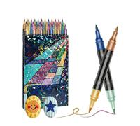 24/48/72/96 Colors Glitter Effect Brush Markers,Glitter Dual tip Marker,Sparkly Pens for Birthday Greeting Cards Crafts Scrapbooking DIY Projects on Paper (Multicolor3)