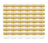 24/48/96x Glass Jam Jars with Lid 110ml Storage Container Multi Colours vidaXL