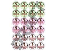 24, 48 or 72 Magic Reindeer Christmas Food Stickers Labels - Mixed Colours (72)