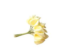 24/48 pcs Artificial Flower Sweet Fake Flowers Supplies Flowers Bouquet Decor Home Items Cute Flower False Blossom(Yellow,48pcs)