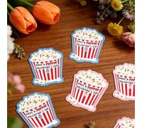 24/48 Pcs Valentines Day Cards for Kids-Valentines Popcorn Stickers, Cute Kids Poppin' Valentine's Day,School Class Party Favor Treat,School Class Party Favor Treat, Boys, Girls