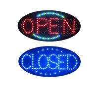 24 * 48cm LED Open Sign, Super Bright LED, Chasing Flash Open/Chasing Flash Closed/Steady Light 3 Modes, High Visibility and Brightness, Low Energy Consumption, for Shop Bar Hotel
