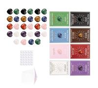 24 / 48Pcs Genuine Stone Emotion Cards for Anniversary, 28pcs | Heart Genuine Stone with Affirmation Cards for Anniversary Birthday Valentines Gifting, Encouraging Notes