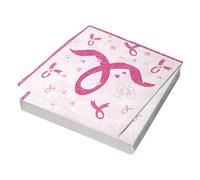 24/50/100 Pack Breast Cancer Napkins, Pink Ribbon Breast Cancer Awareness Napkins, Breast Cancer Napkins for Party Table Decoration (50)