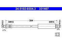 24.5102-0304.3 ATE Brake Hose for BMW