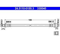 Flexible brake hose 24.5110-0155.3 ATE for TRABANT P 601 P 601 Universal