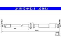 FRONT BRAKE HOSE FITS: VAUXHALL CORSA MK IV 1.2/1.4/1.0/1.3 CDTI/1.6 VXR.VAUX