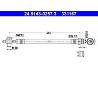 BRAKE HOSE FOR VW SEAT AUDI CC 358 CCTA CBFA CDAB CFFA CFGC CTHD CFFB CFGB ATE