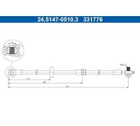ATE 24.5147-0510.3 Brake hose