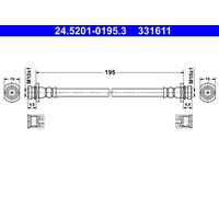 BRAKE HOSE 24.5201-0195.3 FOR SUZUKI SWIFTV OPEL KARL K10C-T 1.0L 3cyl SWIFT V